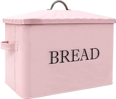 pink metal bread box|Jolitac Metal Bread Box .